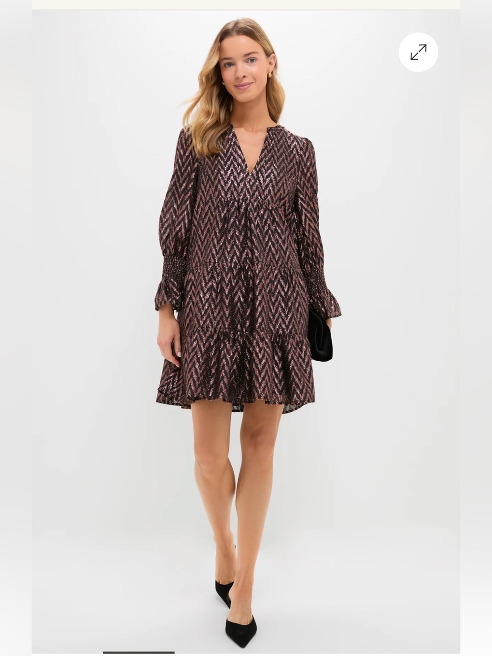 Pomander Place Black Ilkat Metallic Kenzo Dress Size L